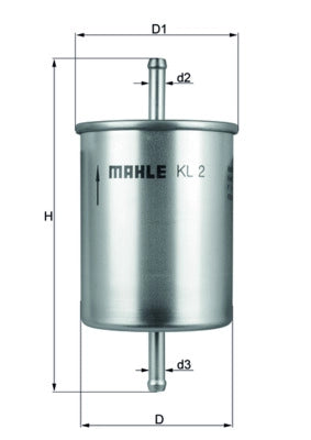 MAHLE KL 2 Filtru combustibil