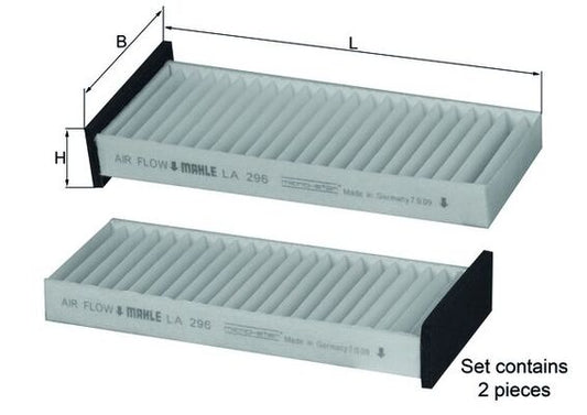 MAHLE LA 296/S Filtru, aer habitaclu