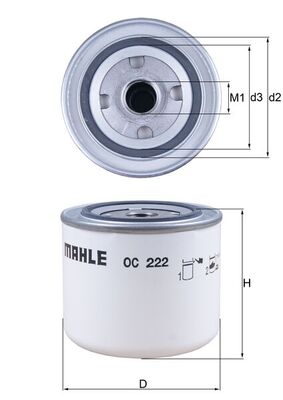 MAHLE OC 222 Filtru ulei