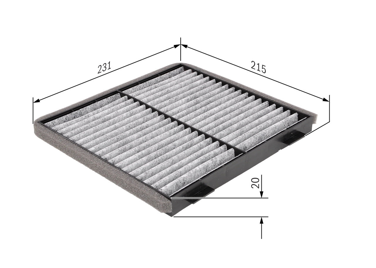 BOSCH 1 987 432 363 Filtru, aer habitaclu