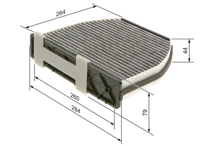 BOSCH 1 987 435 001 Filtru, aer habitaclu