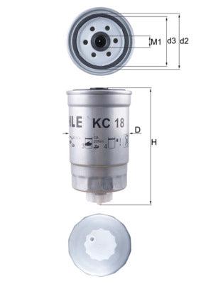 MAHLE KC 18 Filtru combustibil