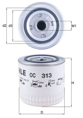 MAHLE OC 313 Filtru ulei