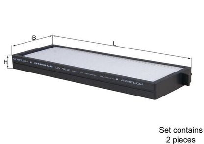 MAHLE LA 912/S Filtru, aer habitaclu