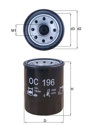 MAHLE OC 196 Filtru ulei