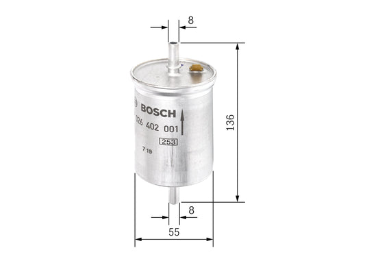 BOSCH F 026 402 001 Filtru combustibil