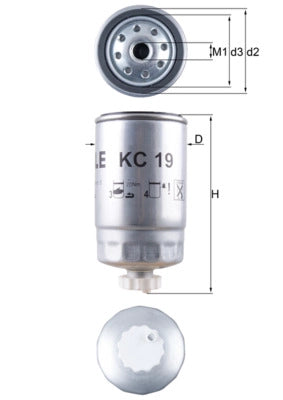 MAHLE KC 19 Filtru combustibil