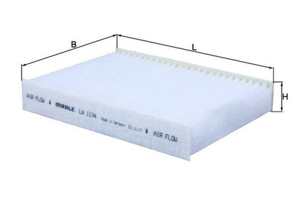 MAHLE LA 1174 Filtru, aer habitaclu