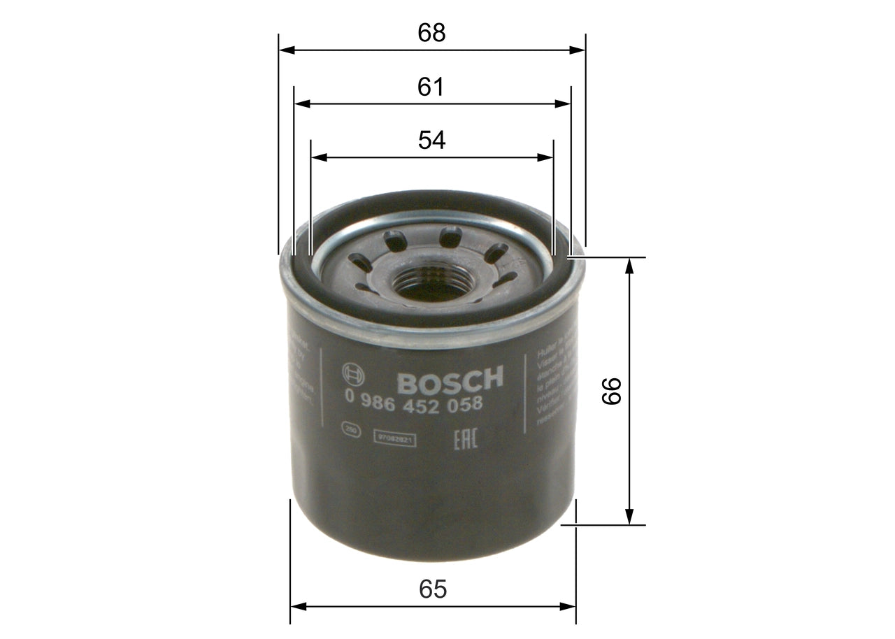 BOSCH 0 986 452 058 Filtru ulei