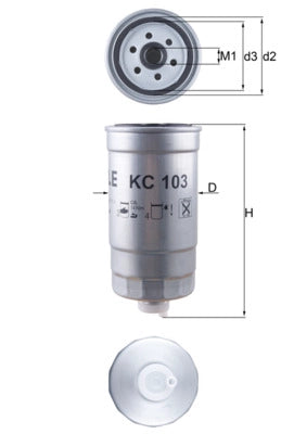 MAHLE KC 103 Filtru combustibil
