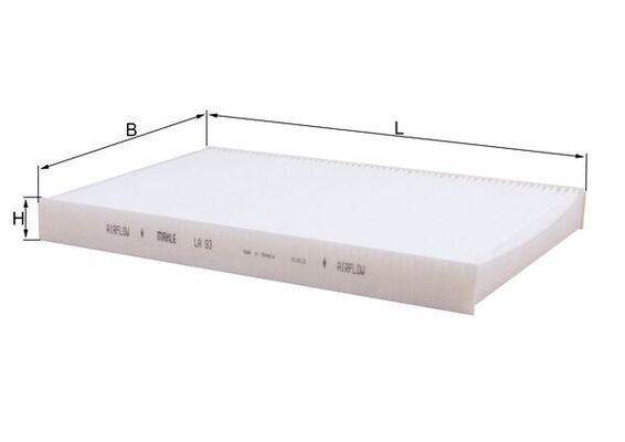 MAHLE LA 93 Filtru, aer habitaclu