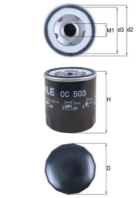MAHLE OC 503 Filtru ulei