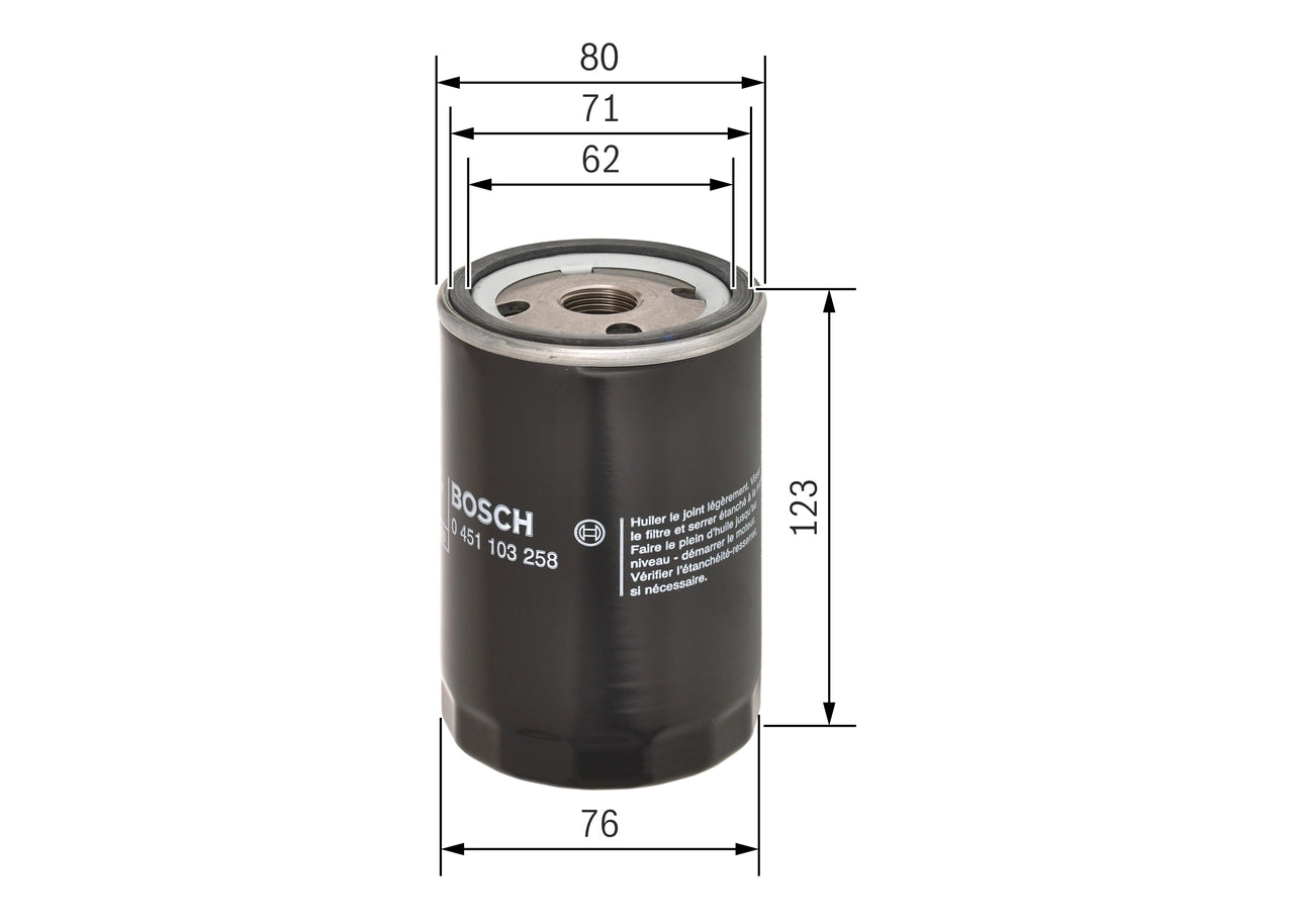 BOSCH 0 451 103 258 Filtru ulei