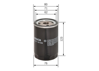 BOSCH 0 451 103 258 Filtru ulei