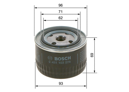 BOSCH 0 451 103 274 Filtru ulei