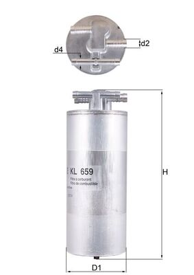 MAHLE KL 659 Filtru combustibil