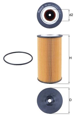 MAHLE OX 358D Filtru ulei