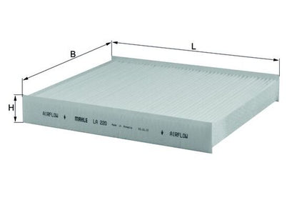 MAHLE LA 220 Filtru, aer habitaclu