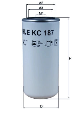 MAHLE KC 187 Filtru combustibil