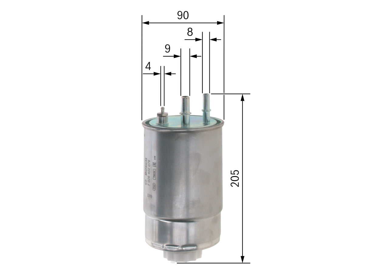 BOSCH F 026 402 076 Filtru combustibil