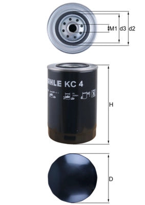 MAHLE KC 4 Filtru combustibil
