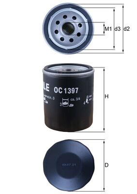 MAHLE OC 1397 Filtru ulei