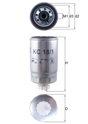 MAHLE KC 18/1 Filtru combustibil