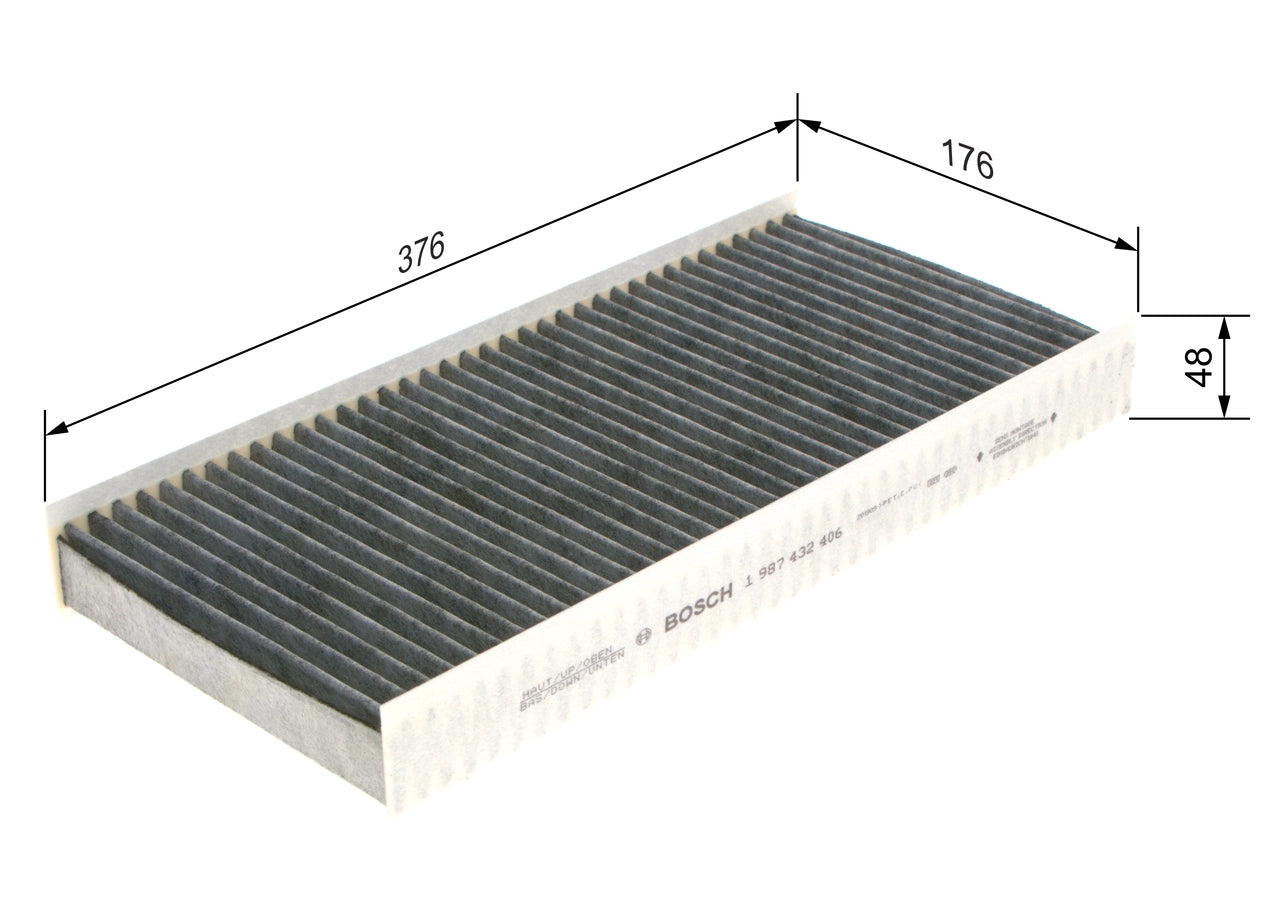 BOSCH 1 987 432 406 Filtru, aer habitaclu