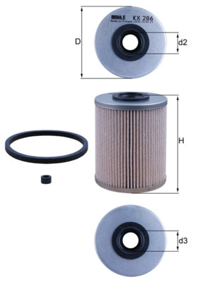 MAHLE KX 206D Filtru combustibil