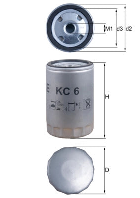 MAHLE KC 6 Filtru combustibil