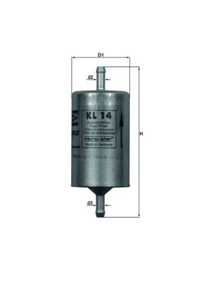 MAHLE KL 14 Filtru combustibil