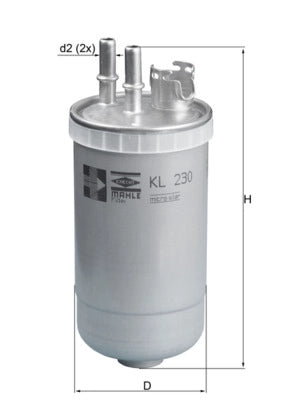 MAHLE KL 230 Filtru combustibil
