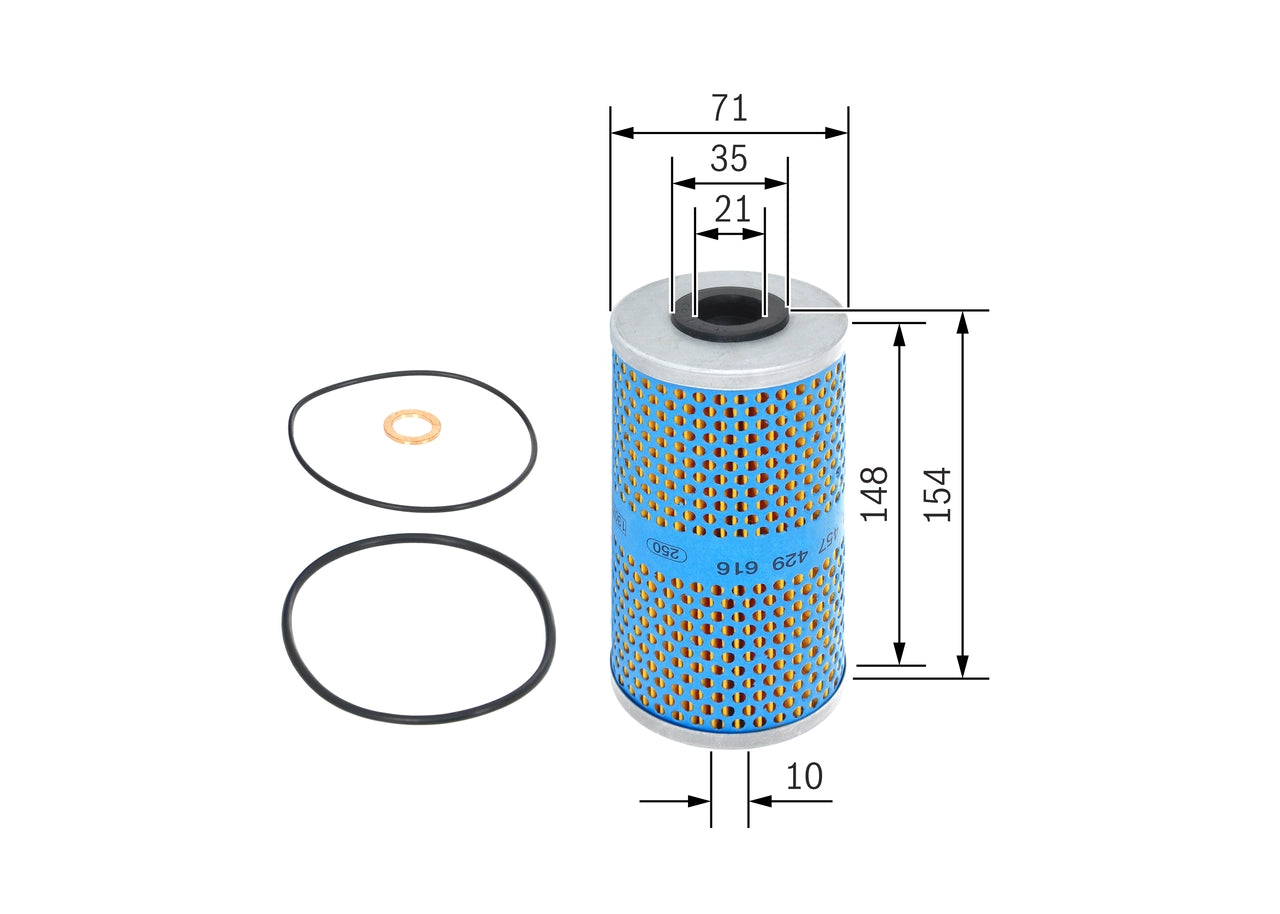 BOSCH 1 457 429 616 Filtru ulei