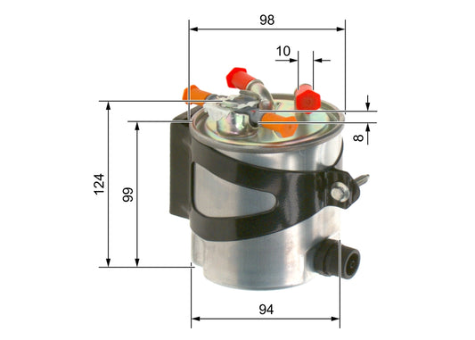 BOSCH F 026 402 016 Filtru combustibil