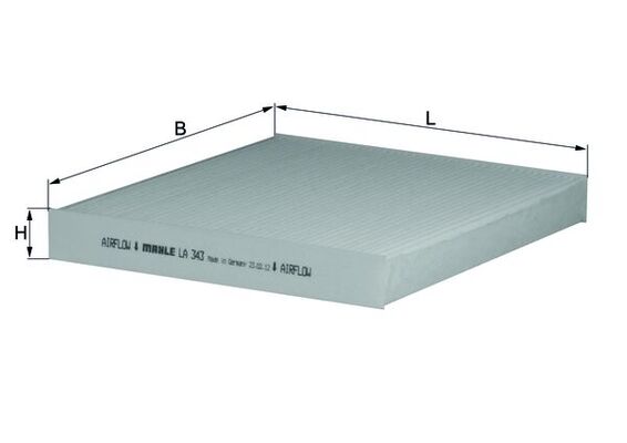 MAHLE LA 343 Filtru, aer habitaclu