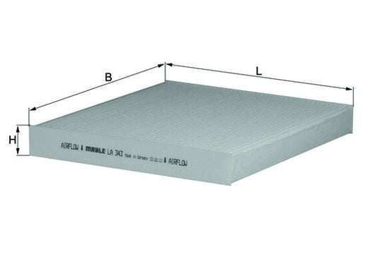 MAHLE LA 343 Filtru, aer habitaclu
