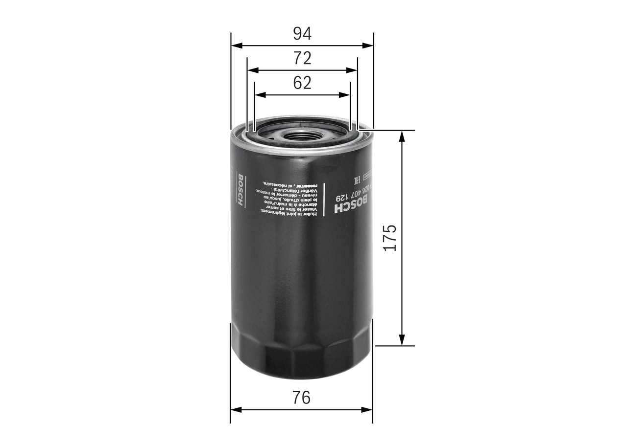 BOSCH F 026 407 129 Filtru ulei