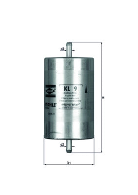 MAHLE KL 9 Filtru combustibil