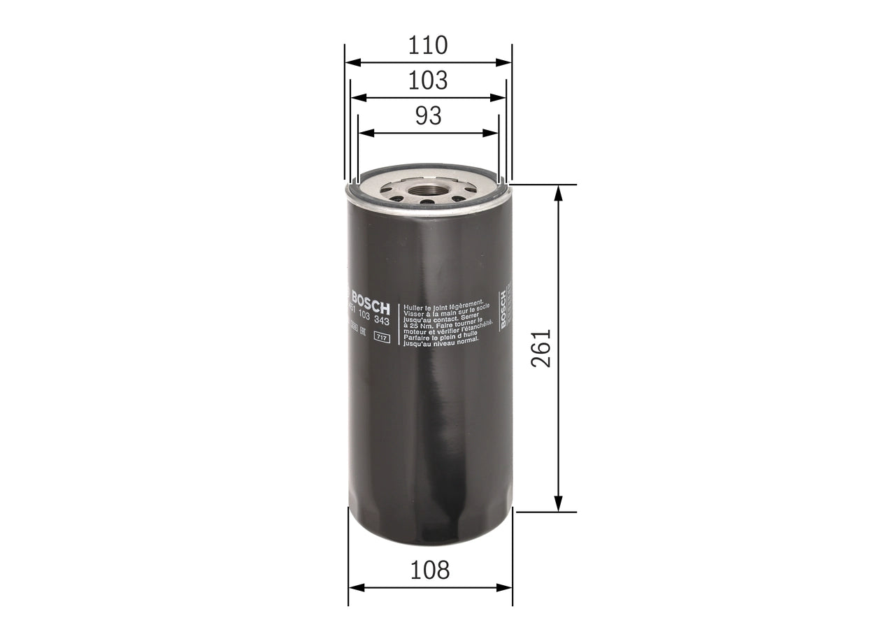 BOSCH 0 451 103 343 Filtru ulei