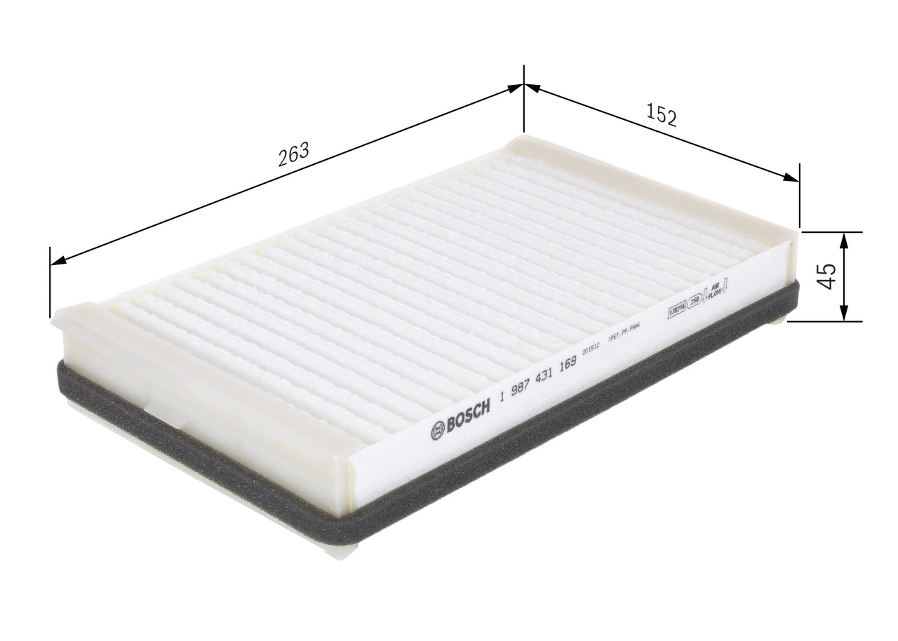 BOSCH 1 987 431 169 Filtru, aer habitaclu