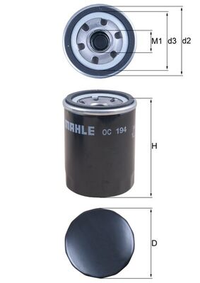 MAHLE OC 194 Filtru ulei
