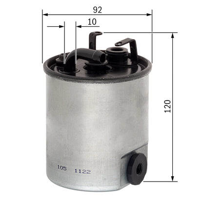 BOSCH F 026 402 044 Filtru combustibil