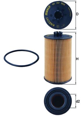 MAHLE OX 157D Filtru ulei