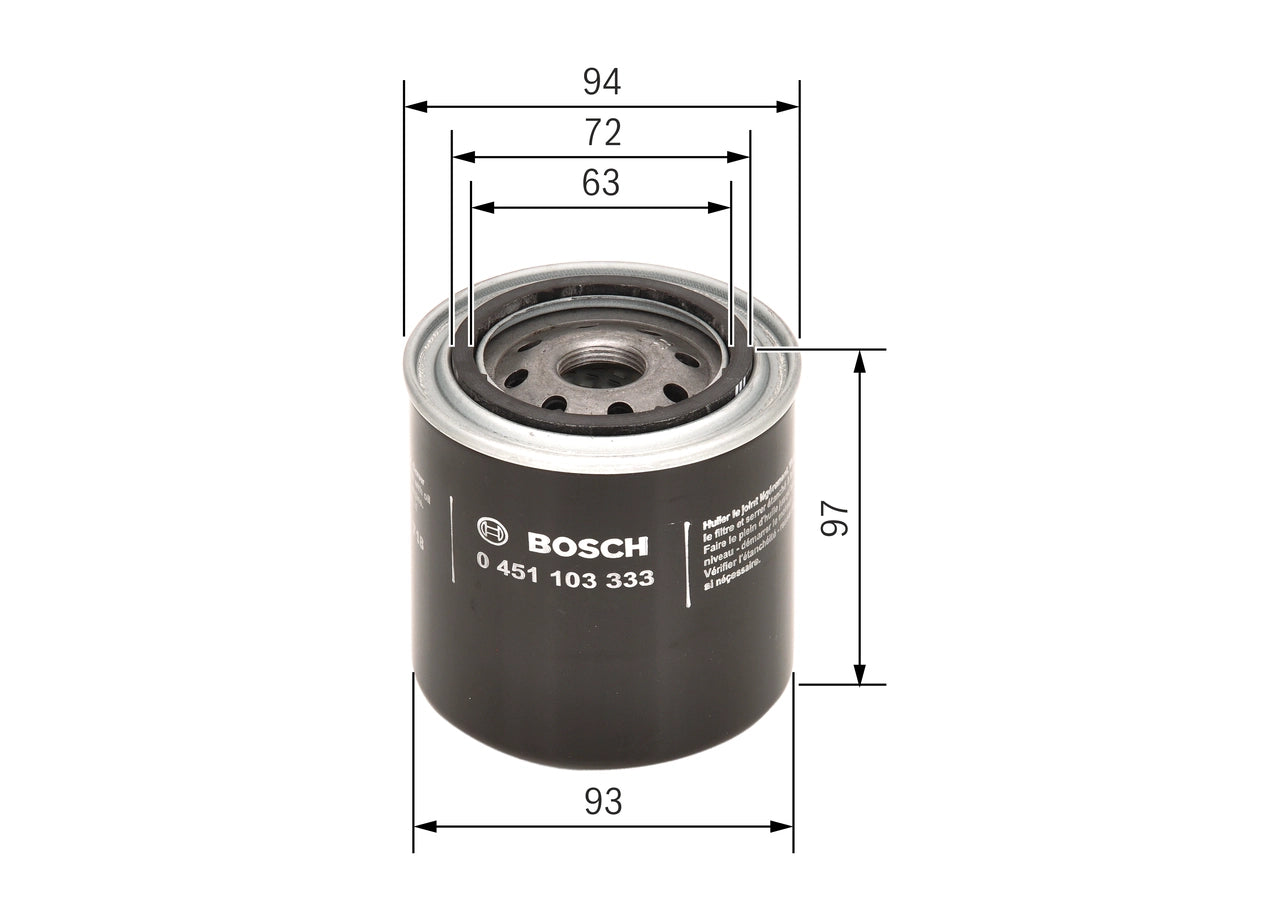 BOSCH 0 451 103 333 Filtru ulei