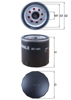 MAHLE OC 1421 Filtru ulei