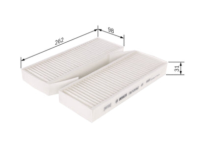 BOSCH 1 987 435 062 Filtru, aer habitaclu