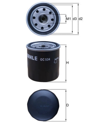 MAHLE OC 534 Filtru ulei
