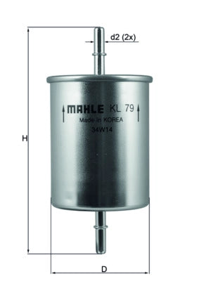 MAHLE KL 79 Filtru combustibil