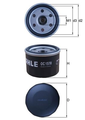 MAHLE OC 1570 Filtru ulei