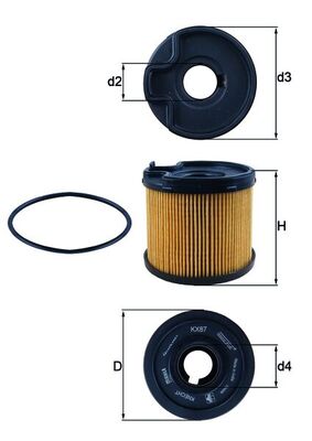 MAHLE KX 87D Filtru combustibil